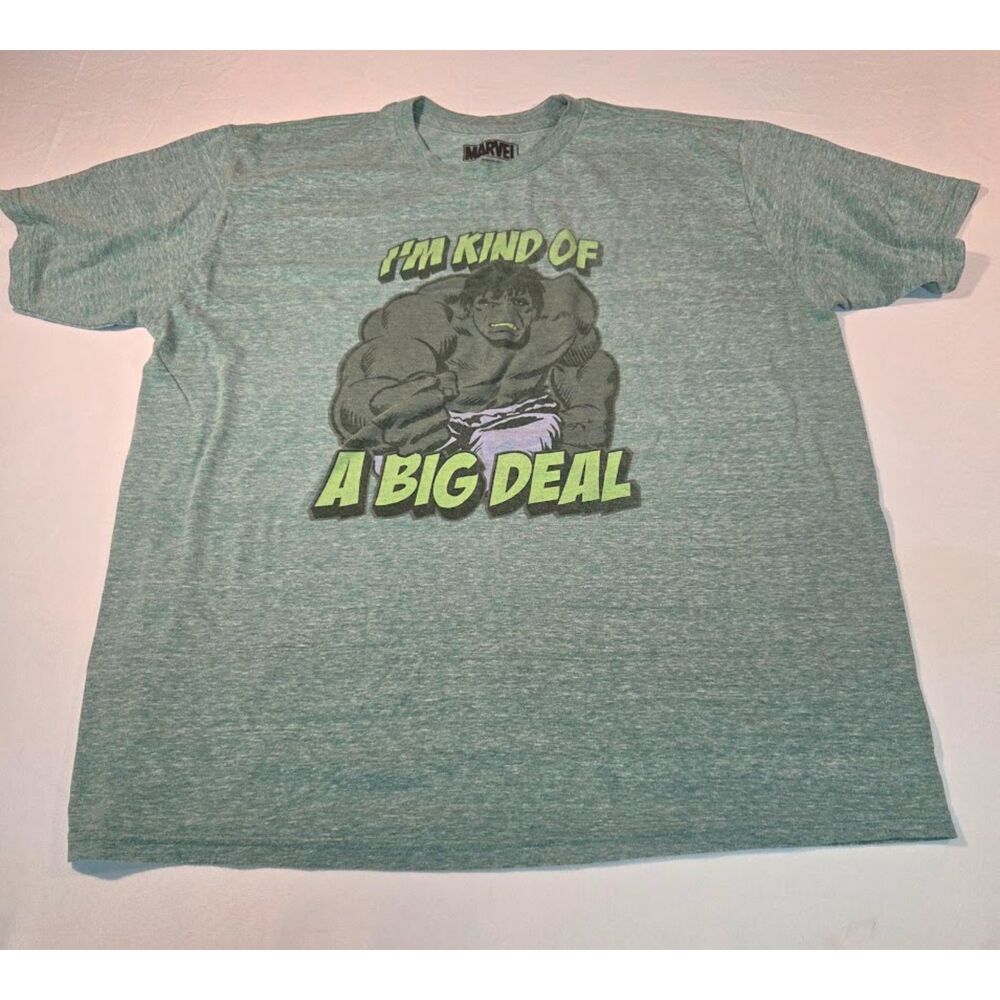 Marvel Hulk I'm Kind of a Big Deal Graphic T-Shirt Green Adult XL